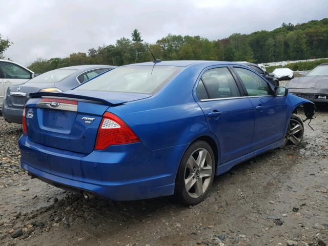 3FAHP0DC2BR187253 - 2011 FORD FUSION SPO BLUE photo 4