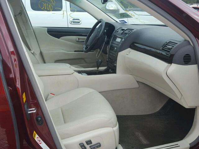 JTHBL46F785066562 - 2008 LEXUS LS 460 BURGUNDY photo 5