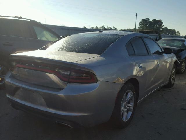 2C3CDXBG9FH737615 - 2015 DODGE CHARGER SE SILVER photo 4