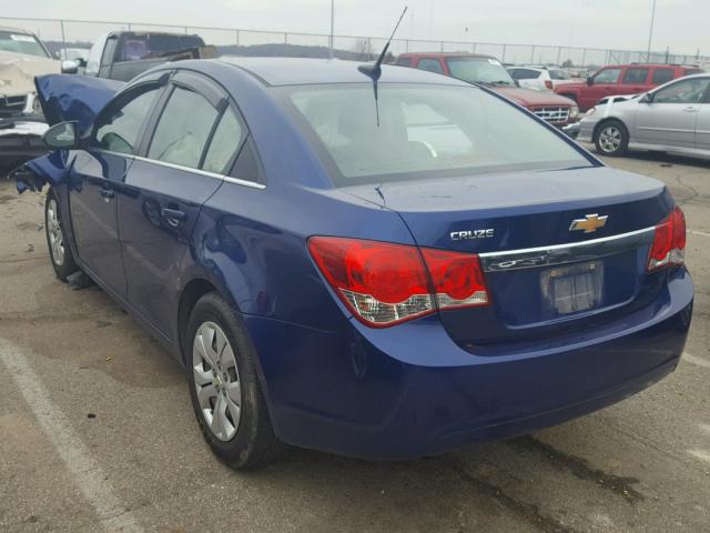 1G1PC5SH0C7204582 - 2012 CHEVROLET CRUZE LS BLUE photo 3