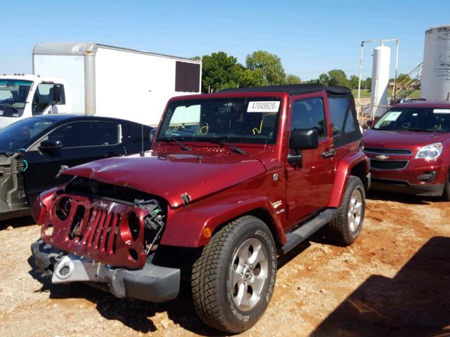 1C4AJWBG2DL543563 - 2013 JEEP WRANGLER S BURGUNDY photo 2