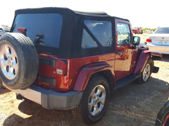 1C4AJWBG2DL543563 - 2013 JEEP WRANGLER S BURGUNDY photo 4