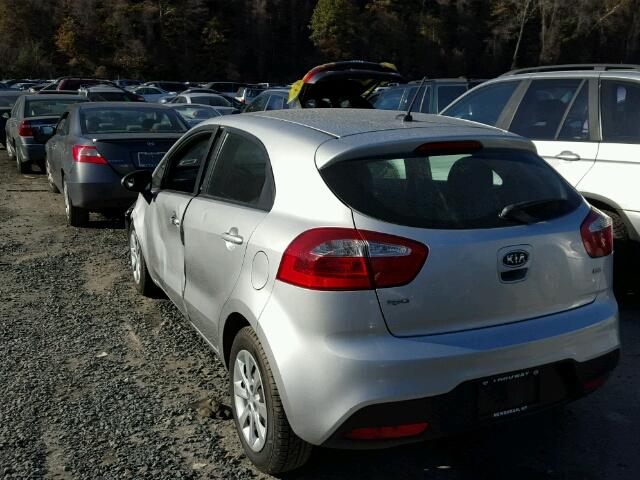 KNADM5A38D6126005 - 2013 KIA RIO LX SILVER photo 3