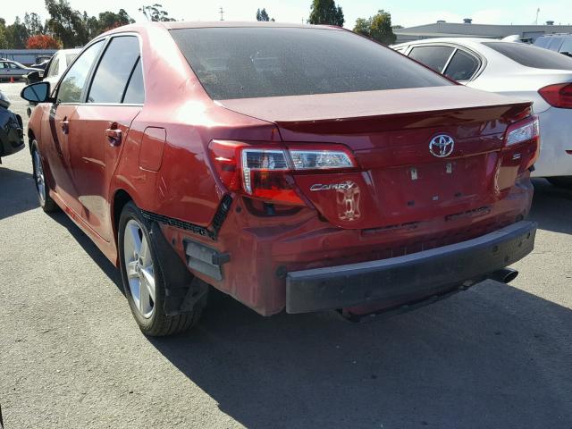 4T1BF1FK5DU725688 - 2013 TOYOTA CAMRY L RED photo 3
