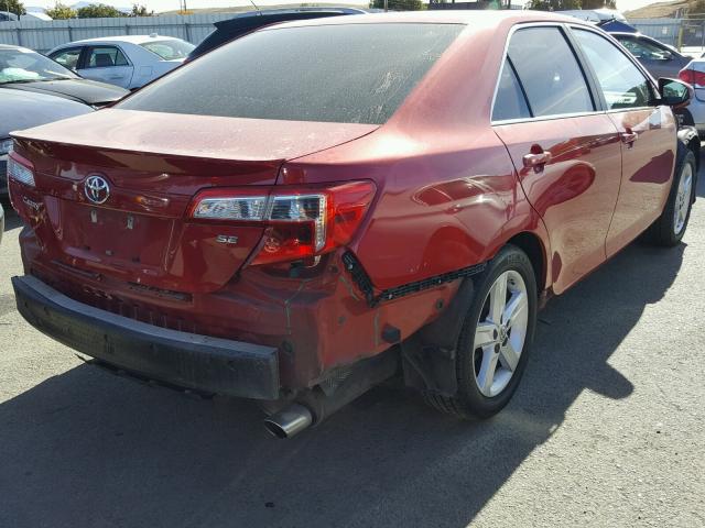 4T1BF1FK5DU725688 - 2013 TOYOTA CAMRY L RED photo 4