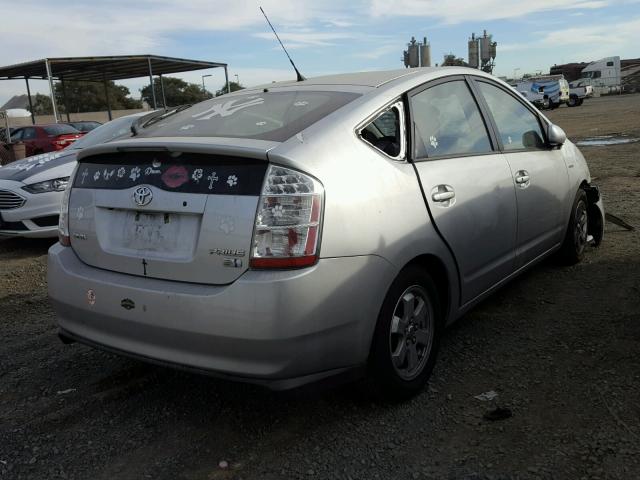 JTDKB20U067526677 - 2006 TOYOTA PRIUS SILVER photo 4