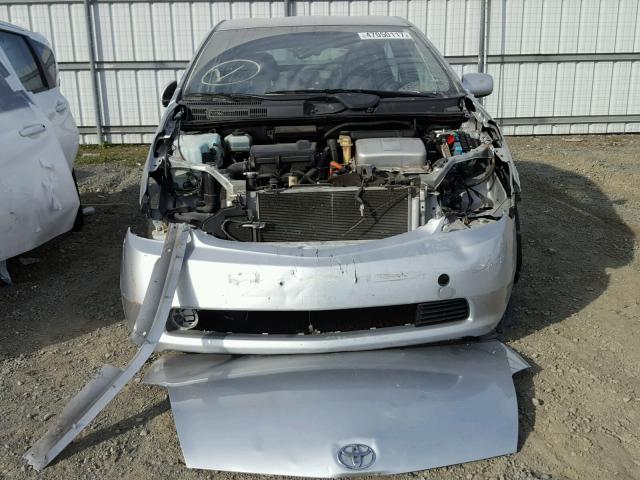 JTDKB20U067526677 - 2006 TOYOTA PRIUS SILVER photo 9