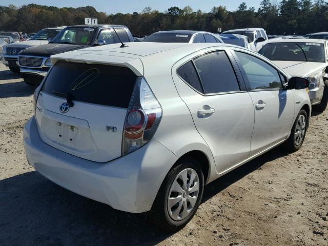 JTDKDTB31E1560908 - 2014 TOYOTA PRIUS C WHITE photo 4