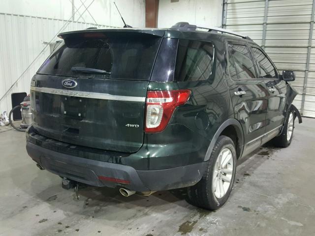 1FM5K8D8XDGA75862 - 2013 FORD EXPLORER X GREEN photo 4