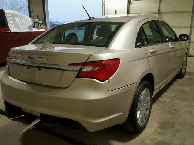 1C3CCBAB8EN122782 - 2014 CHRYSLER 200 LX TAN photo 4