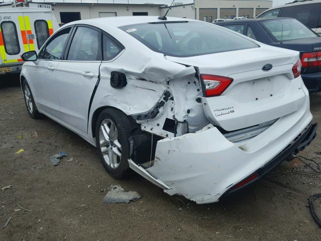 3FA6P0H70DR175187 - 2013 FORD FUSION SE WHITE photo 3