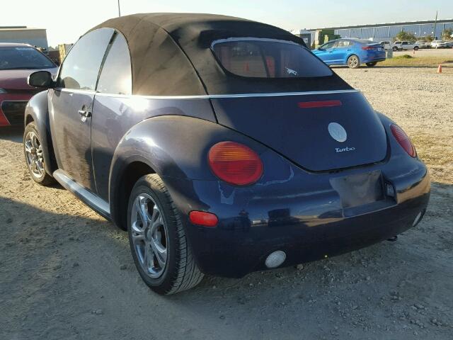 3VWCM31Y15M365893 - 2005 VOLKSWAGEN NEW BEETLE BLUE photo 3