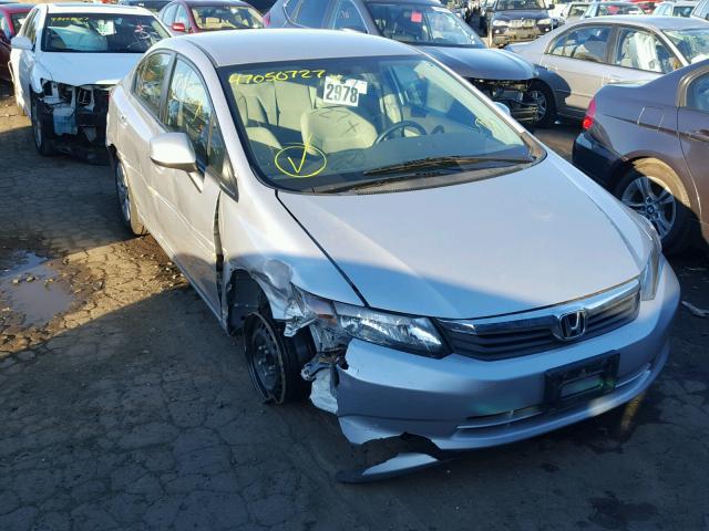 19XFB2F52CE332083 - 2012 HONDA CIVIC LX SILVER photo 1