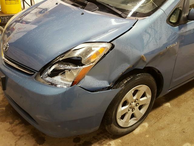 JTDKB20U377652369 - 2007 TOYOTA PRIUS BLUE photo 9