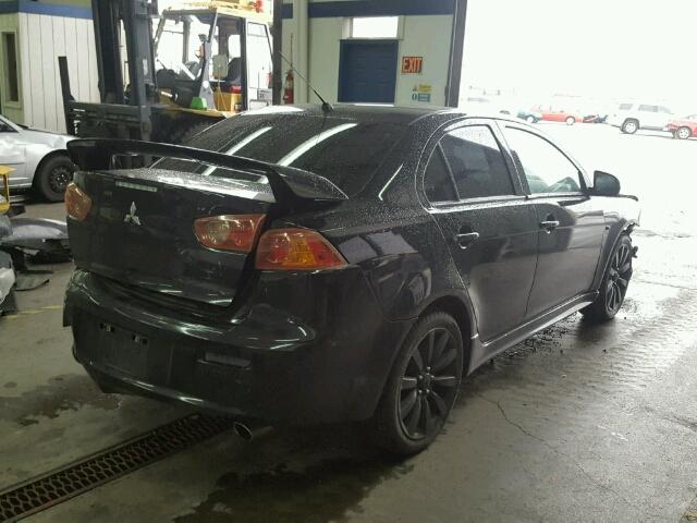 JA3AU86U48U035497 - 2008 MITSUBISHI LANCER GTS BLACK photo 4