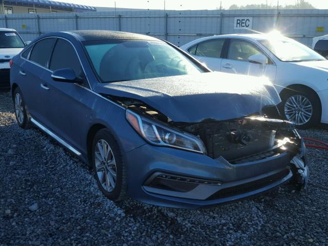 5NPE34AF6GH430930 - 2016 HYUNDAI SONATA SPO BLUE photo 1