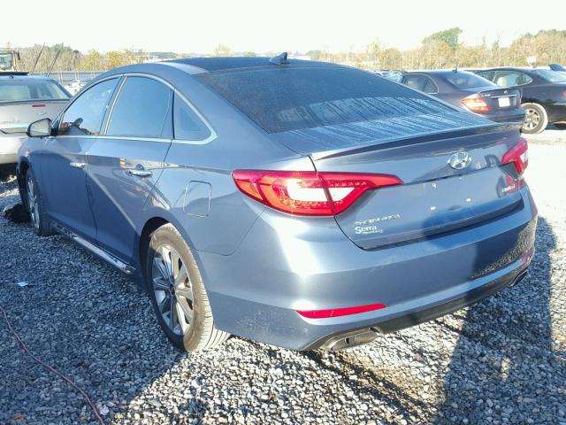 5NPE34AF6GH430930 - 2016 HYUNDAI SONATA SPO BLUE photo 3