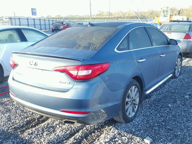 5NPE34AF6GH430930 - 2016 HYUNDAI SONATA SPO BLUE photo 4