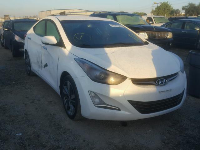 5NPDH4AE5EH502296 - 2014 HYUNDAI ELANTRA SE WHITE photo 1