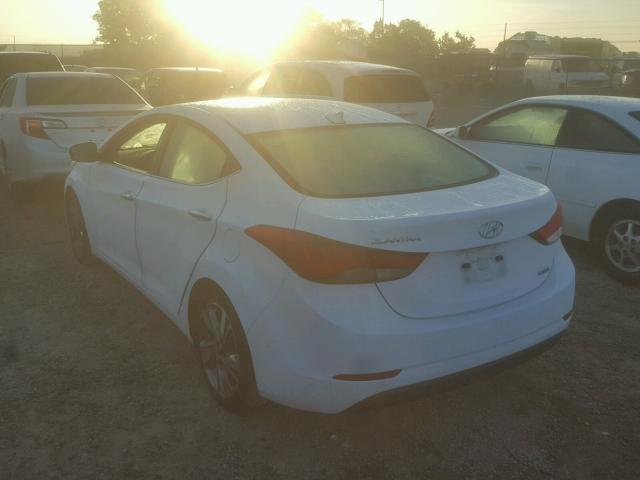 5NPDH4AE5EH502296 - 2014 HYUNDAI ELANTRA SE WHITE photo 3