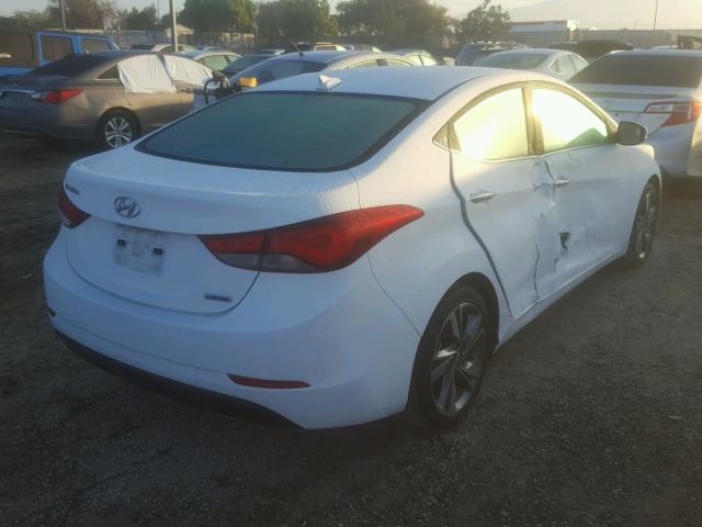 5NPDH4AE5EH502296 - 2014 HYUNDAI ELANTRA SE WHITE photo 4