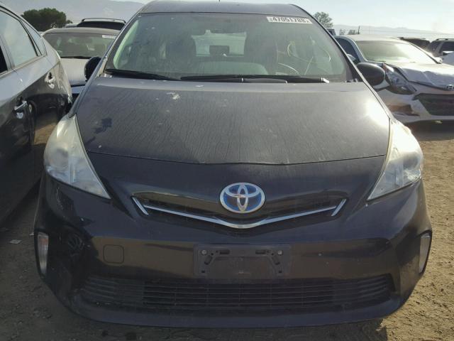 JTDZN3EU9C3026699 - 2012 TOYOTA PRIUS V BLACK photo 9