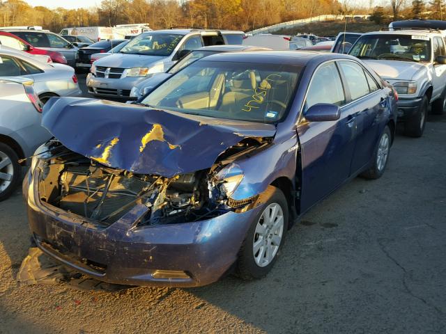 4T1BB46K48U044800 - 2008 TOYOTA CAMRY HYBR BLUE photo 2