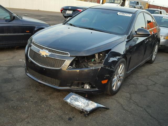 1G1PG5SB1D7114245 - 2013 CHEVROLET CRUZE LTZ BLACK photo 2