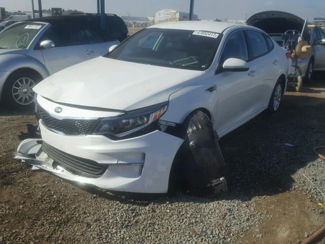 5XXGT4L31GG018695 - 2016 KIA OPTIMA LX WHITE photo 2