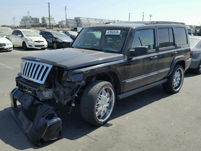 1J8HH48N67C673699 - 2007 JEEP COMMANDER BLACK photo 2