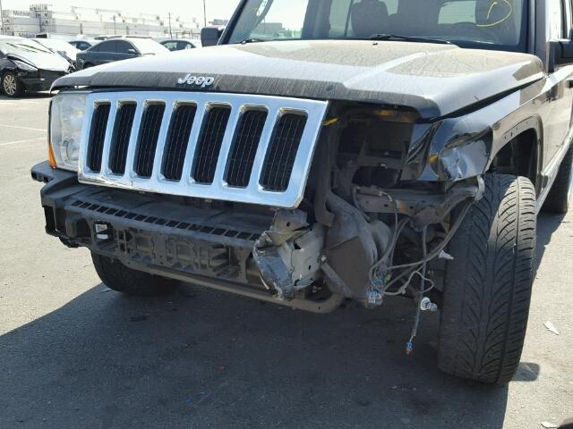 1J8HH48N67C673699 - 2007 JEEP COMMANDER BLACK photo 9