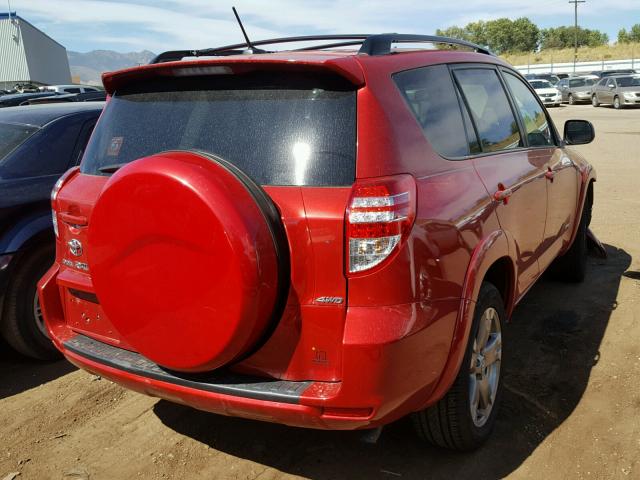 2T3RF4DV4AW059424 - 2010 TOYOTA RAV4 SPORT RED photo 4