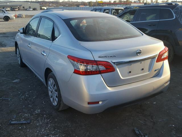 3N1AB7AP3EL684283 - 2014 NISSAN SENTRA S SILVER photo 3