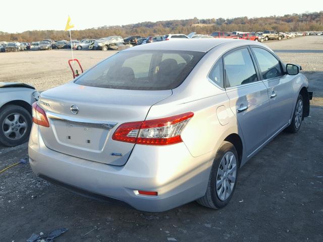 3N1AB7AP3EL684283 - 2014 NISSAN SENTRA S SILVER photo 4