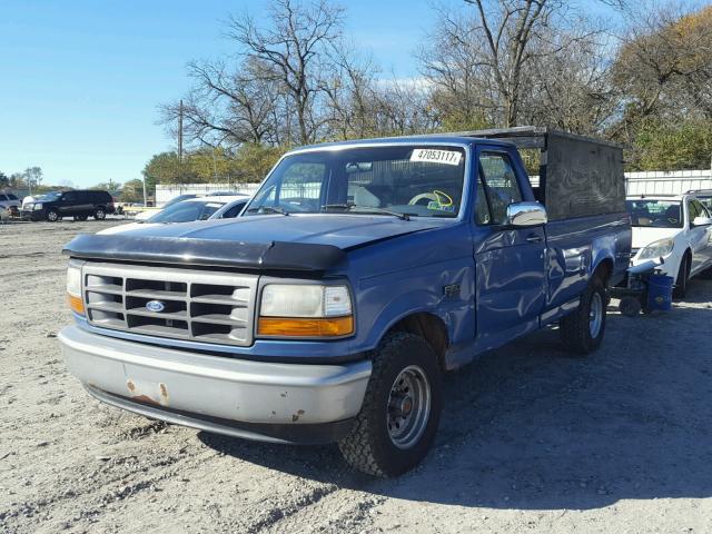 2FTDF15Y1PCA36271 - 1993 FORD F150 BLUE photo 2