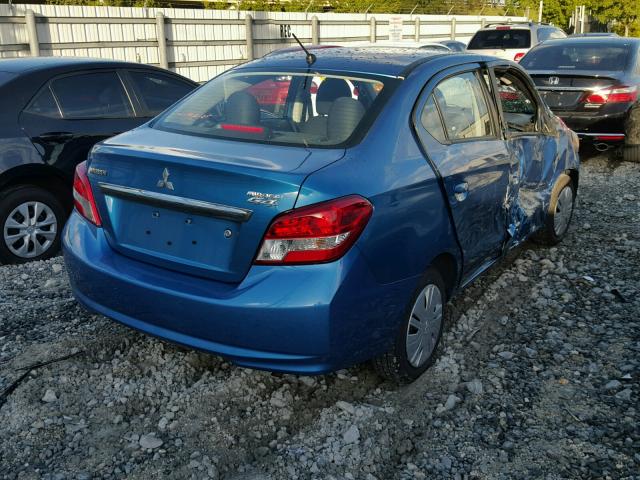 ML32F3FJ1HHF15522 - 2017 MITSUBISHI MIRAGE G4 BLUE photo 4