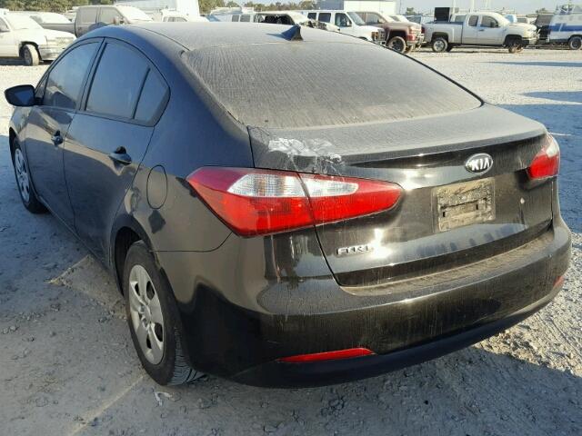 KNAFK4A61E5077790 - 2014 KIA FORTE LX BLACK photo 3