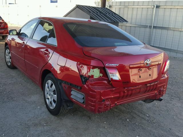 4T1BF3EK7AU029939 - 2010 TOYOTA CAMRY BASE RED photo 3