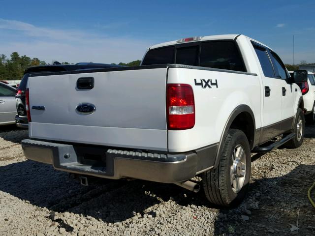 1FTPW14565KC17993 - 2005 FORD F150 SUPER WHITE photo 4