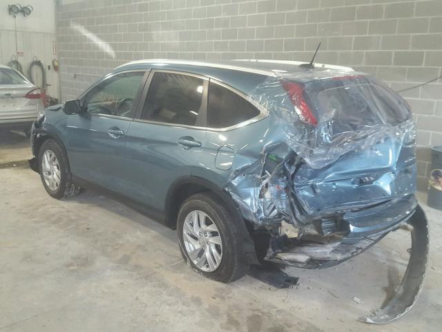 5J6RM4H77FL029758 - 2015 HONDA CR-V EXL GREEN photo 3