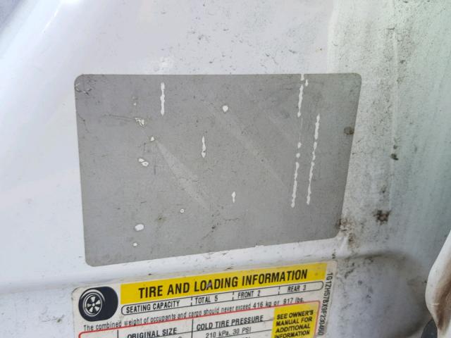 1G1ZH57BX9F230460 - 2009 CHEVROLET MALIBU 1LT WHITE photo 10