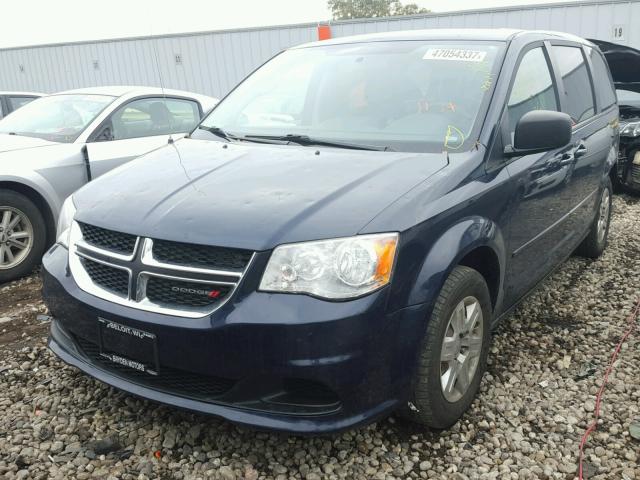 2C4RDGBG2DR505712 - 2013 DODGE GRAND CARA BLUE photo 2