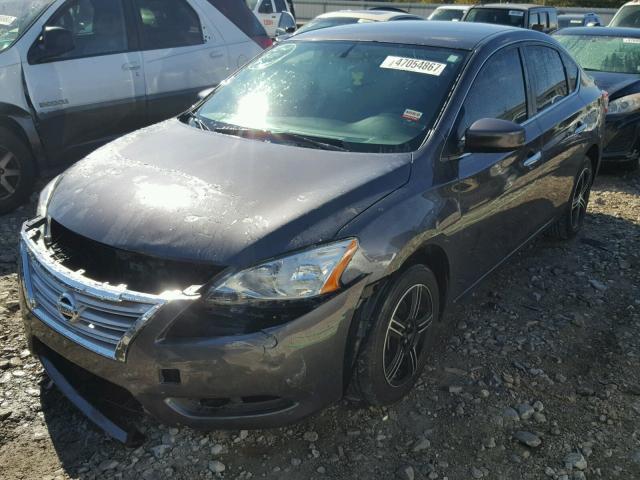 3N1AB7AP5EY218874 - 2014 NISSAN SENTRA S GRAY photo 2