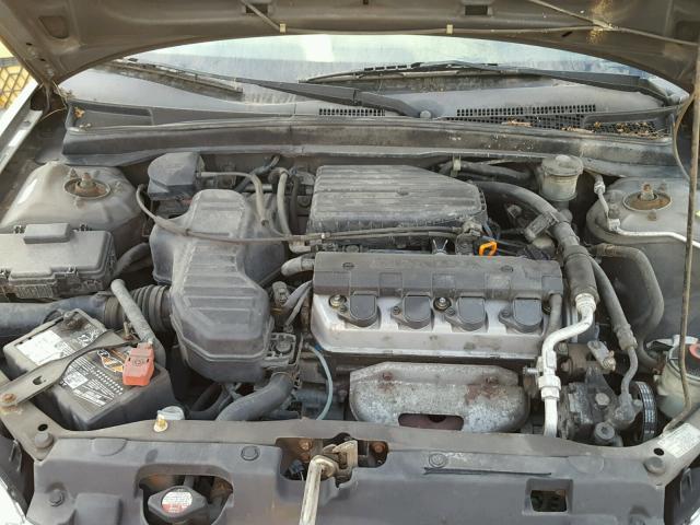 2HGES16535H613856 - 2005 HONDA CIVIC LX GRAY photo 7