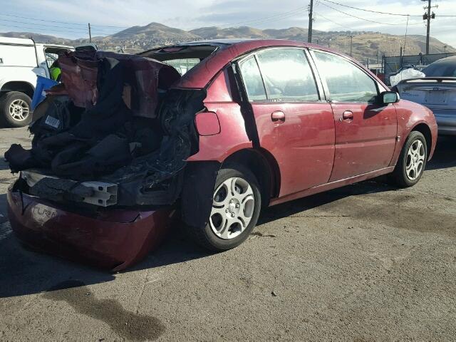 1G8AJ52FX4Z151567 - 2004 SATURN ION LEVEL RED photo 4