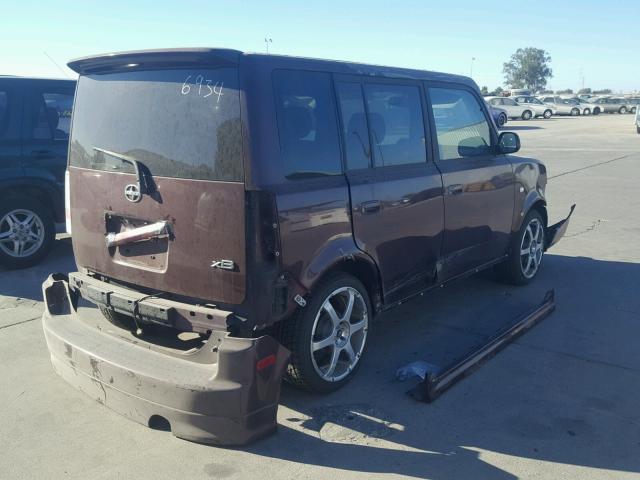 JTLKT334040131763 - 2004 TOYOTA SCION XB Марун фото 4