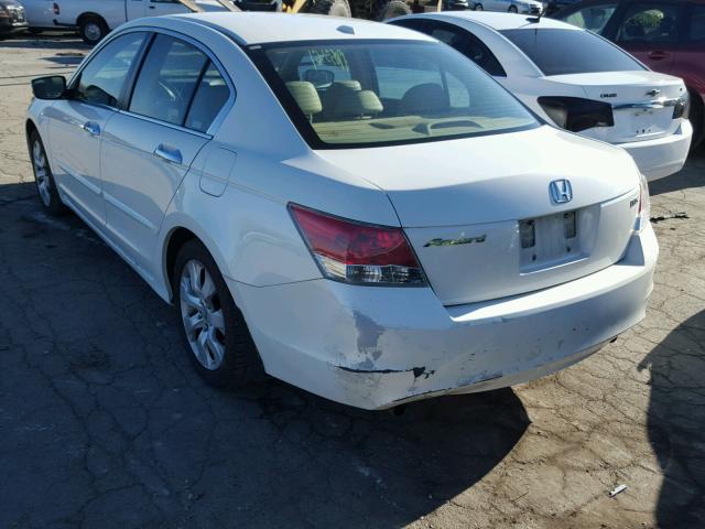 1HGCP36849A030263 - 2009 HONDA ACCORD EXL WHITE photo 3