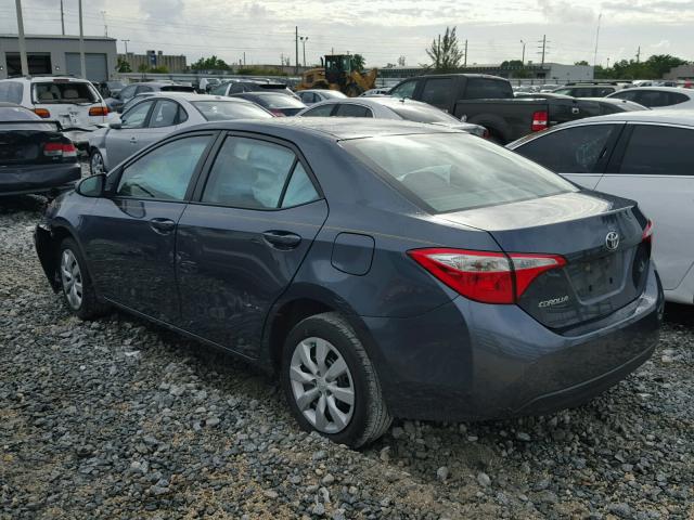 2T1BURHE3FC452542 - 2015 TOYOTA COROLLA L GRAY photo 3