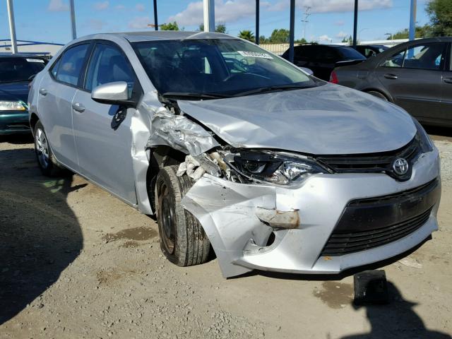 5YFBURHE6FP275811 - 2015 TOYOTA COROLLA L SILVER photo 1