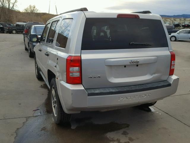 1J8FF28W68D744129 - 2008 JEEP PATRIOT SP SILVER photo 3